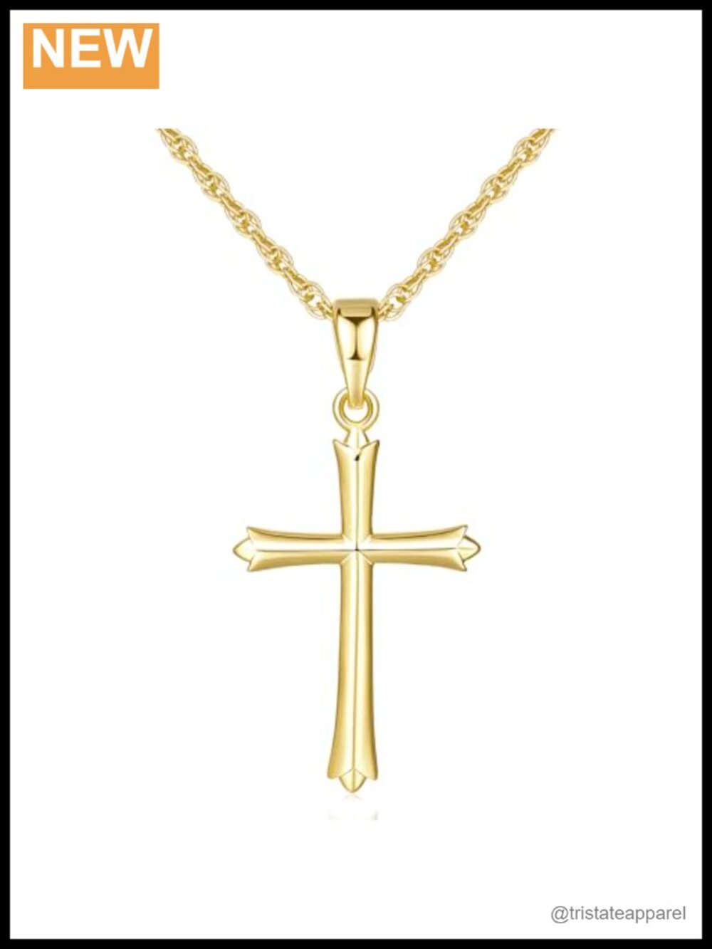 14K Gold Cross Necklace for Women Pendant Necklace